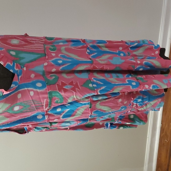 SOLD!Reg $90 Crown and Ivy Sleeveless Ruffle V neck printed tiered dress size 3X - Picture 5 of 5